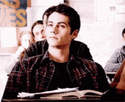 Stiles Stilinski Tapping Book GIF