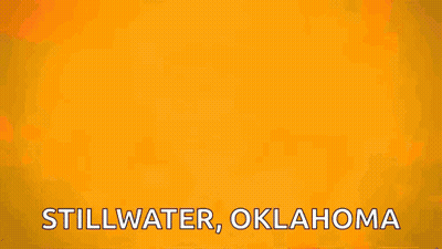 Stillwater Oklahoma Sign With Fire Background GIF