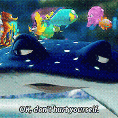 Stingray Says Ok Don't Hurt Yourself In Front Of Fish GIF