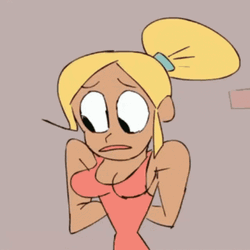Stinky Cartoon Girl Embarrassed GIF