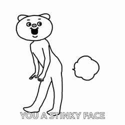 Stinky Face Bear Animated Dancing GIF
