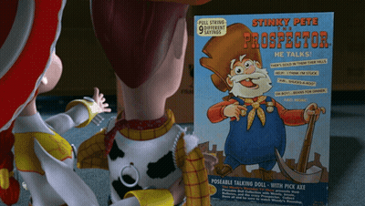 Stinky Pete The Prospector Pull String 9 Different Ratings GIF