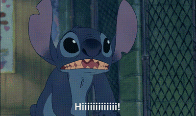 Stitch Cartoon With Fence GIF