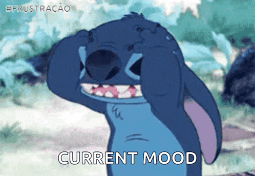 Stitch Covering Eyes Current Mood GIF