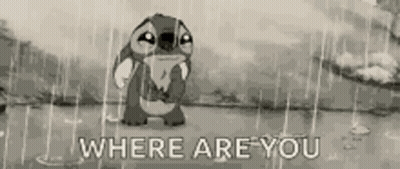 Stitch Crying in the Rain