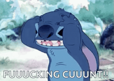 Stitch From Lilo And Stitch Is Crying While Covering His Eyes With His Hands . GIF