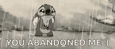 Stitch From Lilo And Stitch Standing In Rain GIF