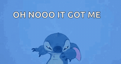 Stitch From The Movie Lilo And Stitch Is Screaming With His Mouth Wide Open . GIF