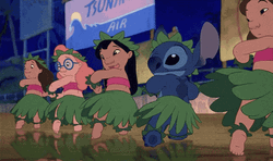 Stitch Happy Hula Dance GIF