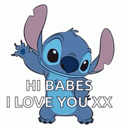 Stitch Hi Babes I Love You GIF