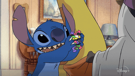 Stitch Hi Giving Candy GIF