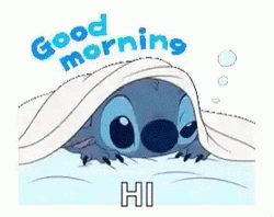 Stitch Hi Good Morning GIF