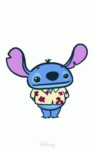 Stitch Holding Rose Will You Accept This Rose GIF