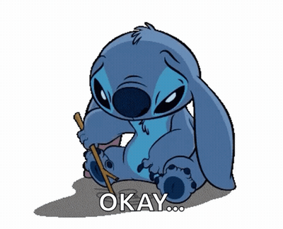 Stitch Holding Stick Okay GIF