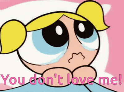 Stitch Holding Stick Saying You Don't Love Me GIF