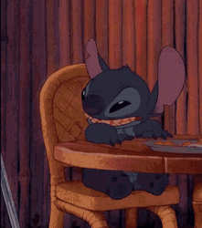 Stitch Hungry Happy Clap GIF