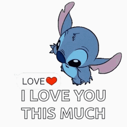 Stitch I Love You This Much Look Up GIF