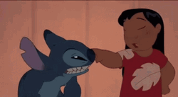 Stitch Licking Lilo GIF