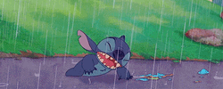 Stitch Love Crying In The Rain GIF