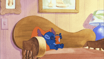 Stitch Reading A Book GIF