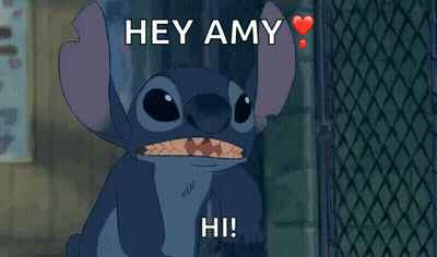 Stitch Saying Hey Amy Hi GIF