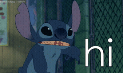 Stitch Saying Hi With Mouth Open GIF