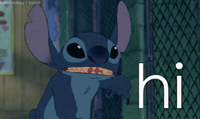 Stitch Saying Hi With Mouth Wide Open GIF