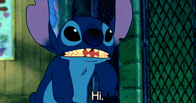 Stitch Saying Hi With Open Mouth GIF