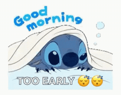 Stitch Sticker Good Morning Too Early GIF