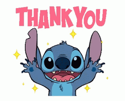 Stitch Waving Thank You GIF