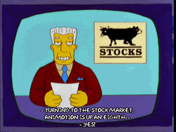 Stock Market Crash Kent Brockman The Simpsons GIF