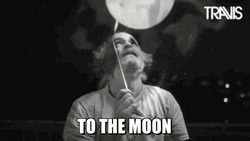 Stock Market Crypto Blockchain Flying Moon GIF