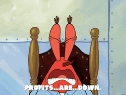 Stock Market Mr. Krabs Sad Reaction GIF