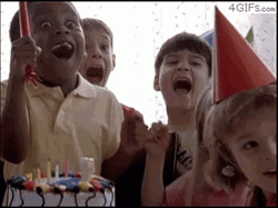 Stoked Kid Birthday Party Surprise GIF