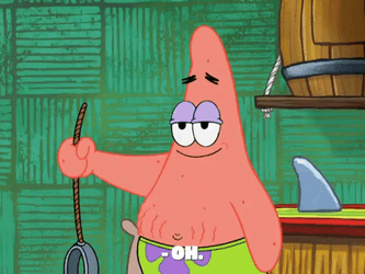 Stomach Growling Patrick Star In Kitchen GIF