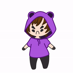 Stomping Character In Purple Hoodie GIF