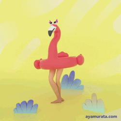 Stomping Flamingo With Human Legs GIF