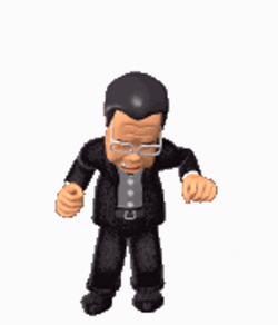 Stomping Old Man 3D GIF