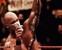 Stone Cold Beer Steve Austin Showing Off GIF
