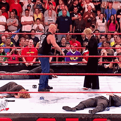 Stone Cold Performing Stunner On Female Host GIF