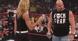 Stone Cold Steve Austin Stunner Move On Lady GIF