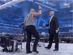 Stone Cold Stunner Setve Austin Donald Trump Wrestlemania GIF