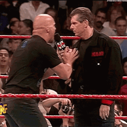 Stone Cold Stunner Shocked Vince McMahon GIF