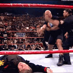 Stone Cold Stunner Steve Austin Taunting Vince McMahon GIF