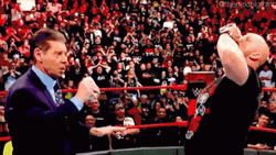 Stone Cold Stunner Surprise Attack Vince McMahon GIF