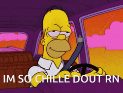 Stoned Homer Simpson Driving GIF