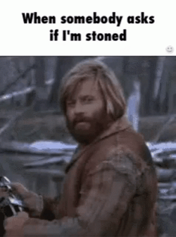 Stoned Jeremiah Johnson Close-Up GIF