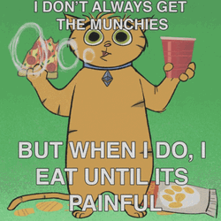 Stoner Cat Glowing GIF