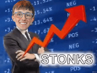 Stonks Man Wearing Eyeglasses GIF