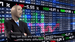 Stonks Meme Man With Numbers Behind Him GIF